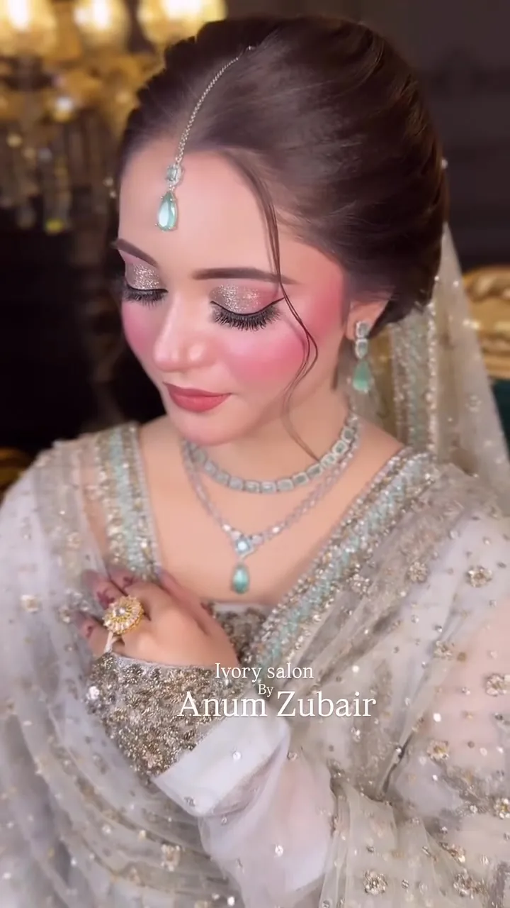Walima: Aqua tikka, rose glam, makeup by ivory salon