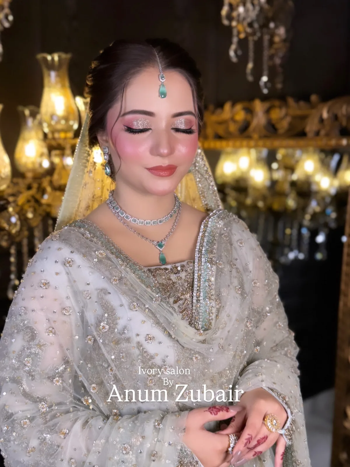 Walima: Ivory & ice, makeup by ivory salon